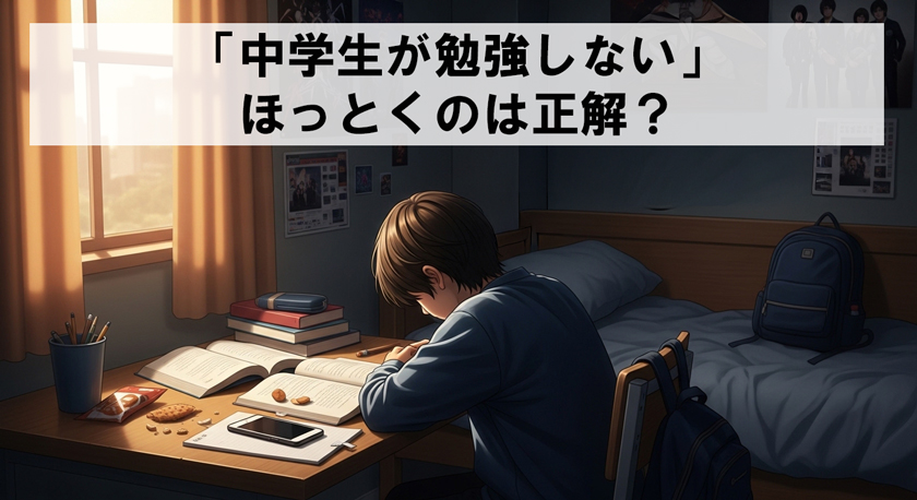 勉強しない中学生をほっておくのは正解？